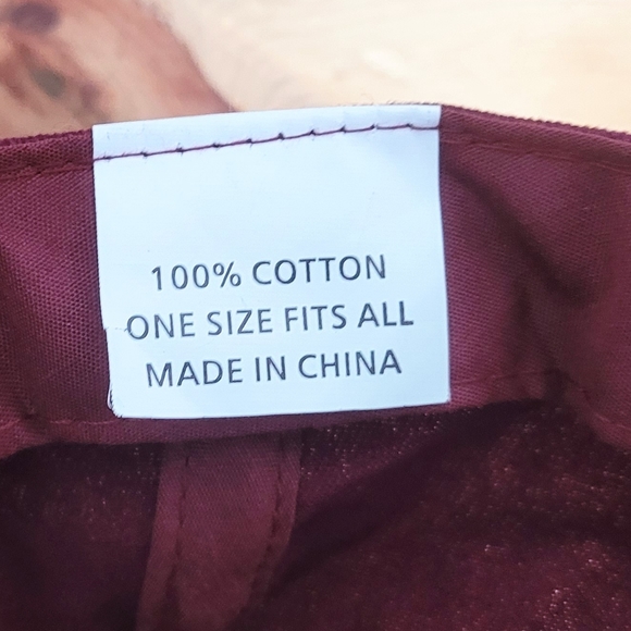 Budweiser Baseball Hat Cap Maroon Embroidered Logo Adjustable Strap UNISEX - Picture 8 of 8